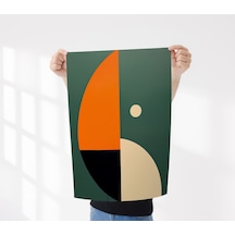 Çerçevesiz Poster, Dijital Baskı Geometrik Soyut Yarım Daireler Poster, Çerçeve İçi Poster,minimal