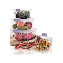 Saklama Kabı 4 Lü Set - 750 Ml-1500 Ml-3000 Ml-5000 Ml