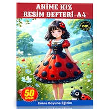 Çocuklar İçin Anime Resim Defteri Orta Boy