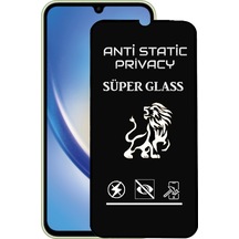 Samsung Galaxy Uyumlu A34 Tam Kaplayan Anti Statik Görünmez Safir Ekran Koruyucu Hayalet Cam