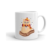 Espresso Patronum Kedi Baskılı Seramik Beyaz Kupa