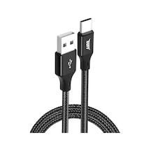 Bl71 Usb To Type-c 2.4a 1.2m Örgülü Data Ve Şarj Kablosu Siyah Diğer
