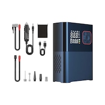 6000mah Led Işıklı Çantalı Powerbank Özellikli Şarjlı Ve Kablolu Dc12v Araç Motor Bisiklet Top Lastik Şişirme Hava Kompresörü 130w