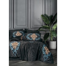 Cotton Box Palace Saten Çift Kişilik Nevresim Takımı Dorhan Siyah