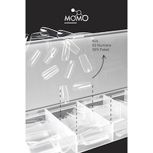 Momo Professional Soft Gel Tips Küt No:03 Tek Boy 50 Li Yedek Paket