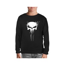 Punisher Skull Invisible Siyah Çocuk Sweatshirt 001