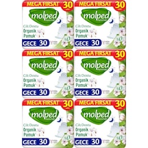 Molped Pure & Soft Hijyenik Ped Gece 6 x 30'lu