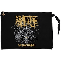 Suicide Silence The Black Crown Siyah Clutch Cüzdan / El Çantası