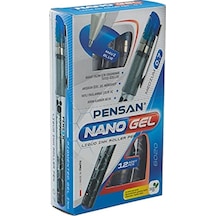 Nano Jel Roller Kalem Mavi 0,7 Mm 12'li - Pe06020rkma Çok Renkli