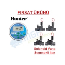 Hunter Node Sulama Zaman Saati Ve Selenoid Vana Seti Node 600 + 6 Adet Vana