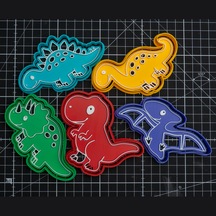 Mizaku Dinozor Temalı Kurabiye Kalıp Ve Kesiciler 5'li Set Çok Renkli