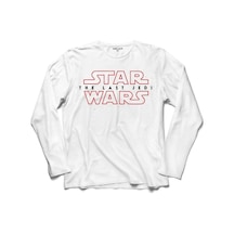 Star Wars The Last Jedı Word Yıldız Savaşları Uzun Kollu Tişört (518445858)