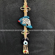 Balık Nazar Boncuk Seramik Bahçe Balkon Kapı Duvar Süs Sarkaç (387071413)