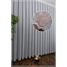 Fon Perde Gri Renkli Renk Geçişli Değrade Sağ/sol Takım Tül Fon Perde BEYAZ