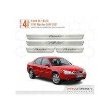 Ford Mondeo 2001-2007 Uyumlu Satine Krom Kapı Koruma Eşiği 4 Prç Mk3