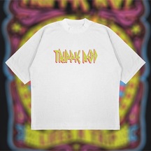 Tarzsokak Trippie Redd Oversize Unisex Pamuklu Nefes Alan Kalın Kumaşlı Beyaz