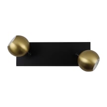 Mylights Gu10 Tasarruflu Led 3 Lü Metal Gövde Gold Hareketli Başlık Spot Tavan Avize Tasarruflu Ampul Dahil Siyah