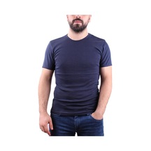 4604 Lacivert Bisiklet Yaka Erkek Tshırt Çok Renkli
