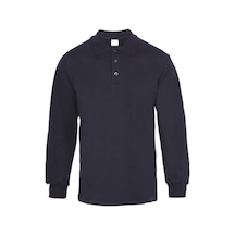 Kant 2 İplik Polo Yaka Sweatshirt Siyah Çok Renkli