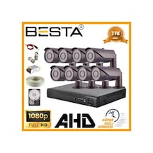 2 Mp 1080p 8 Kameralı Harddisk Dahil Ahd Güvenlik Seti