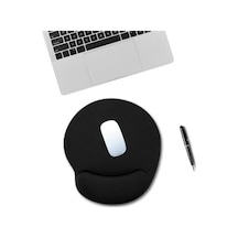 Bilek Destekli Ergonomik Mouse Pad, Rahat Fare Padi, Fare Altlığı, Ofis Ve Oyun İçin, Kaymaz Taban, Siyah