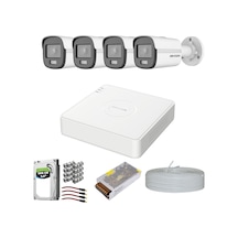 HIKVISION COLORVU GECE-KARANLIKTA 7/24 RENKLİ 4 KAMERALI SET  500