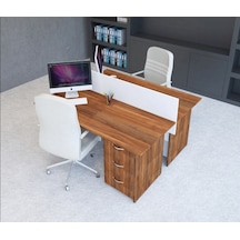 Burovena Vena Nil Workstation Ikili Çalışma Masa 158Cm X 140Cm X 115H