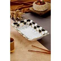 Cooker 35 Cm Porselen Dikdörtgen Sunumluk Dekoratif Kase Ckr3837