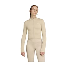 Adidas Workout Essentials Kadın Bej Dik Yaka Ceket Bej