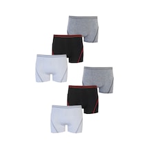 Hepsine Rakip Tutku İç Giyim 6'lı Paket Erkek Çocuk Pamuklu Elastan Boxer Tec0133 Çok Renkli