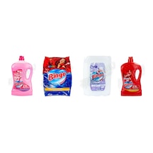 Bingo Yüzey Tem. Fresh 2.5 Lt + Renkli Ler 6 Kg + Yumuşatıcı Soft 5 L+ Yüzey Temzileyici 2,5 L 4'lü Set Diğer