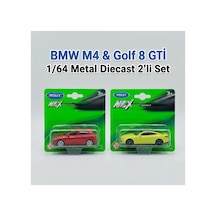 Alpmodel Golf 8 Gti Bmw M4 1/64 Ölçek Diecast Metal Model Araba Oyuncak Araba 2'li Set
