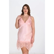 Aria's Closet Arias Closet Büyük Beden Somon Gecelik 2112 SOMON