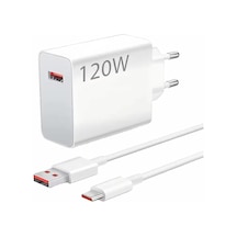 Yeco 120w Type-c Ultra Hızlı Şarj Adaptörü Ve Kablo Seti, Hızlı Şarj Destekli, Beyaz Acı Kahve