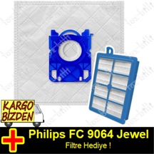Philips Fc 9064 Jewel 20 Adet Toz Torbası+Hepa Filtre
