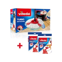 Vileda Turbo 2in1 Pedallı Temizlik Seti + Turbo 2in1 Mikrofiber Yedek Paspas 2'li