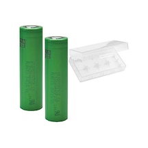 Sony VTC6 18650 3.7 V 3000 mAh 30A Li-ion Şarjlı Pil 2'li + Pil Taşıma Kutusu