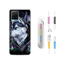 Vivo Y21 Kılıf Kablo Koruyuculu Dog Eyes 1761 Siyah