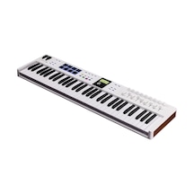 Arturia Keylab Essential 61 Mk3 Müzik Prodüksiyonu İçin Mıdı Kontrolcü, Kapsamlı Yazılım Paketi, 61-tuş, 9 Encoder, 9 Fader, 1 Modülasyon Tekerleği, 1 Pitch Bend Tekerleği, 8 Pad - Beyaz