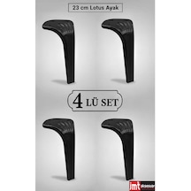 Lotus 23 Cm Siyah 4 Adet Koltuk Yatak Odası Tv Ünitesi Konsol Ve Sehpa Ofis Mobilyası Ayağı Siyah