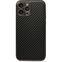 Apple Uyumlu iPhone 13 Pro Kılıf Coco Karbon Silikon Siyah,