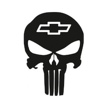 Chevrolet Kuru Kafa Punisher Araba Sticker Yapıştırma