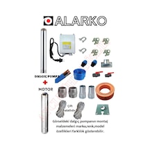 4Sdm10/10 2Hp Alarko 20 Mt Yassi Kablolu Ve Panolu 40 Mt Halatli