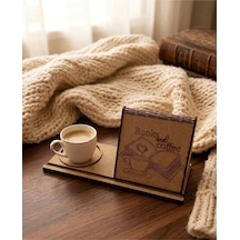 Kupa Tutuculu Üçgen Kitap Standı-books And Coffee