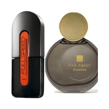 Avon Far Away Glamour Kadın Parfüm EDP 50 ML + Full Speed Erkek Parfüm EDT 75 ML