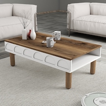 Bohem Orta Sehpa - Beyaz Beyaz