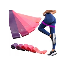 Tr Aerobik Band Pilates Plates Yoga Fitness Squat Çalışma Lastiği Latex Egzersiz Pembe Tek Ebat, Set5liren Diğer