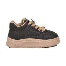 Guja Kalın Tabanlı Bağcıklı Şık Rahat Siyah Kadın Sneaker Bot 26k421