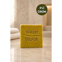 2' Li Doğal Kükürt Sabunu 120-140 Gr El Yapımı Bitkisel Nemlendirici Yüz, Vücut Ve Saç Sabunu - 62747379 Diğer