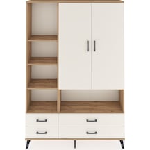 Arges Dolap 8 Raflı 4 Çekmeceli 2 Kapaklı 132x30x195 Çam-ayta... Çam